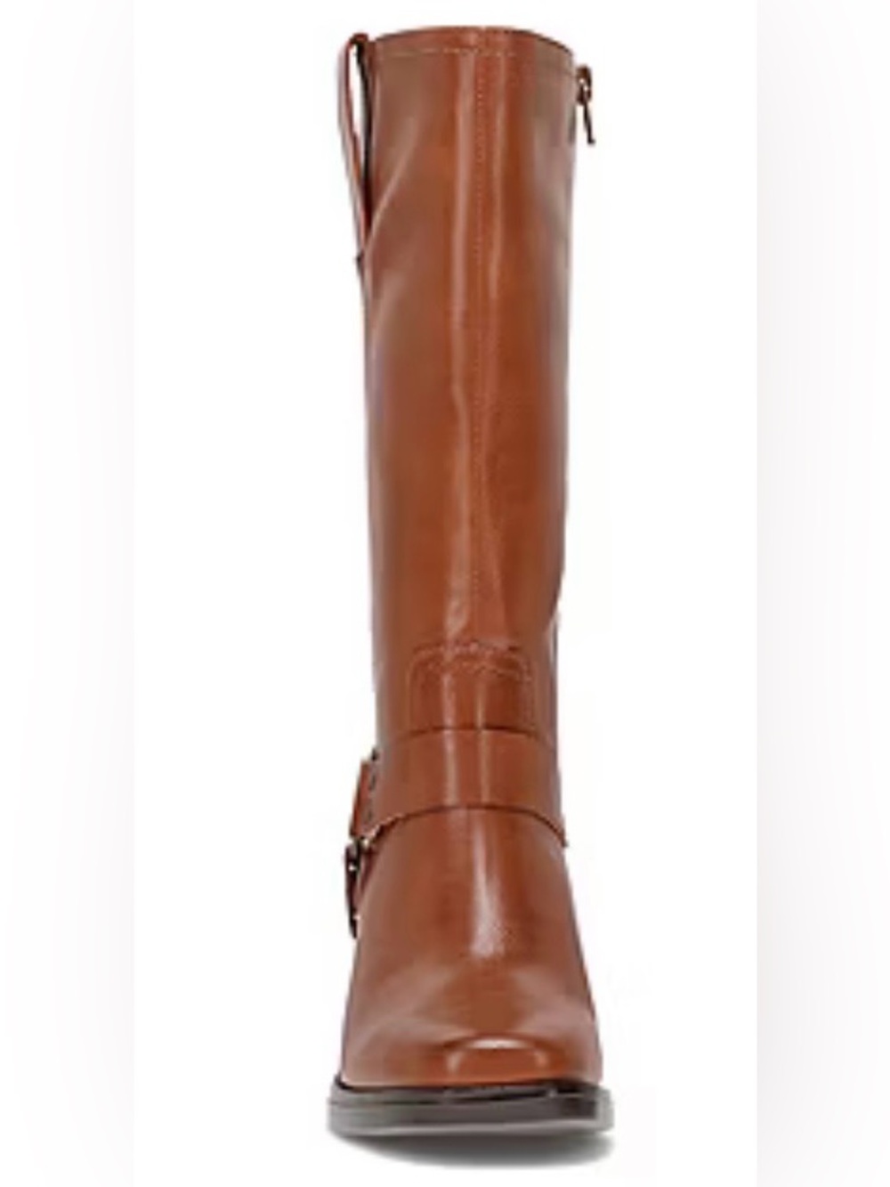 NIB Women’s Tan Mid-Calf Leather Block Heel Boots - Picture 2 of 5